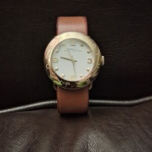 Marc Jacobs Brown Leather Strap Watch